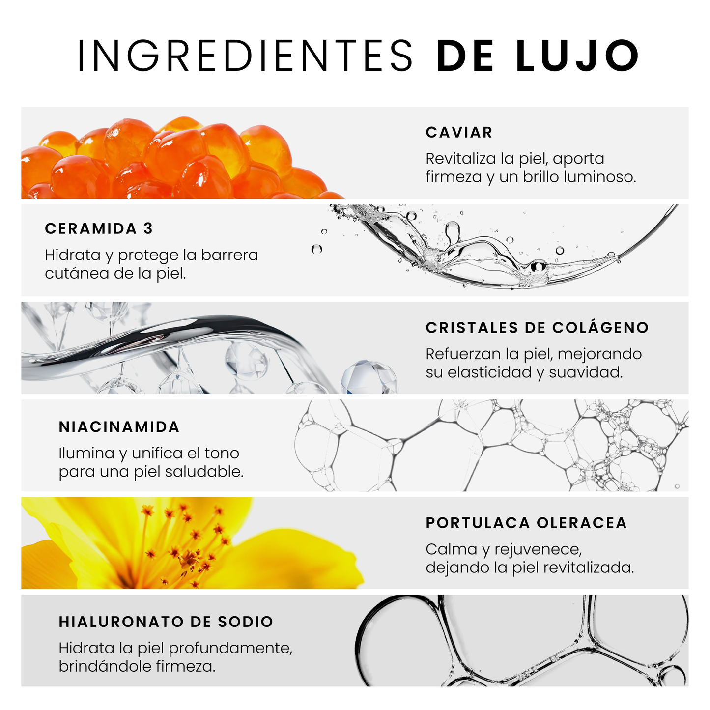 Nuevos parches reafirmantes para ojos con caviar y cristales de colágeno