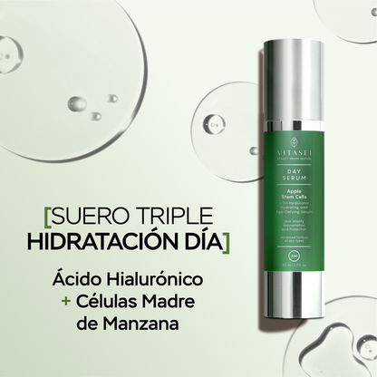 Suero día hidratante células madre de manzana + ácido hialurónico