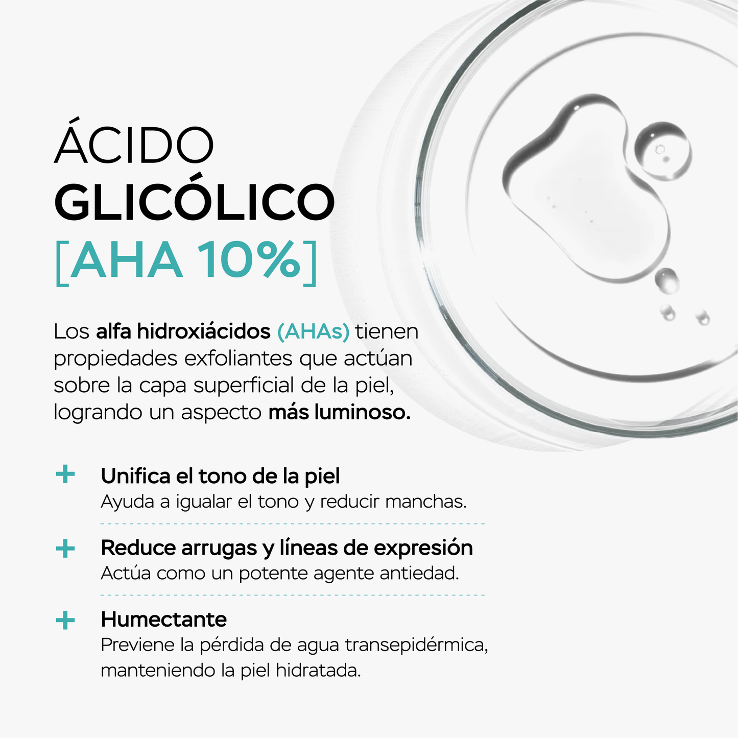 GLOW SKIN - tónico facial despigmentante iluminador con ácidos AHA y BHA