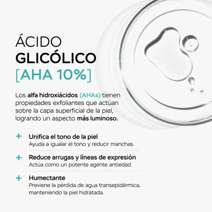 GLOW SKIN - tónico facial despigmentante iluminador con ácidos AHA y BHA