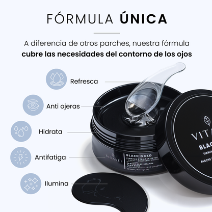Nuevos parches reafirmantes para ojos con caviar y cristales de colágeno
