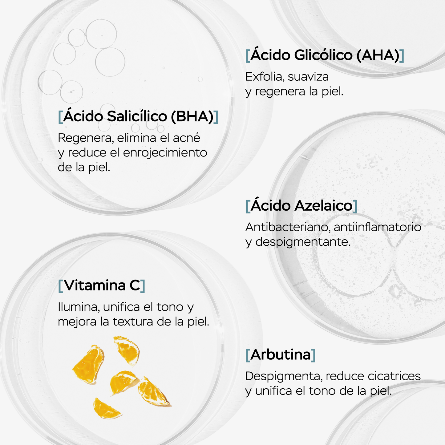GLOW SKIN - tónico facial despigmentante iluminador con ácidos AHA y BHA