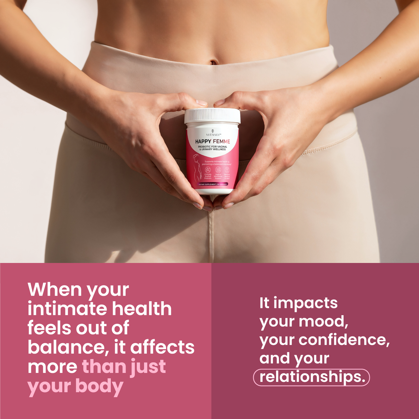Happy Femme – Intimate Health Probiotic for Vaginal Microbiome Balance