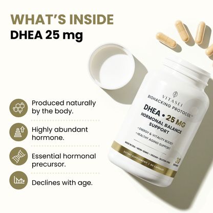 DHEA 25 mg – Hormonal Balance, Vitality & Healthy Aging Advanced Formula