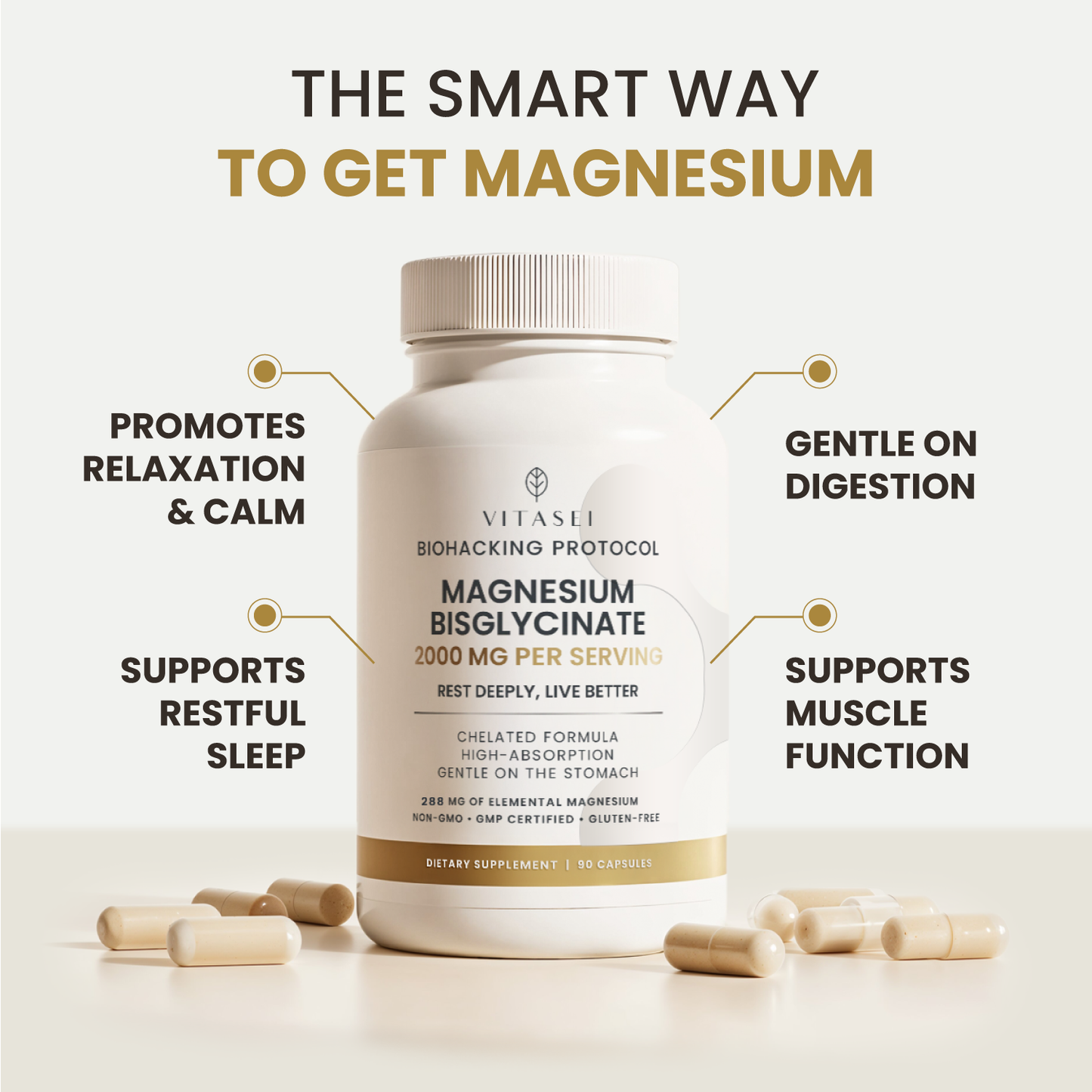 Magnesium bisglycinate – High absorption chelated formula for rest and relaxation