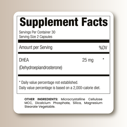 DHEA 25 mg – Hormonal Balance, Vitality & Healthy Aging Advanced Formula