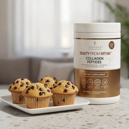 Chocolate Collagen Peptides with Resveratrol and Hyaluronic Acid - Soy-Based Formula