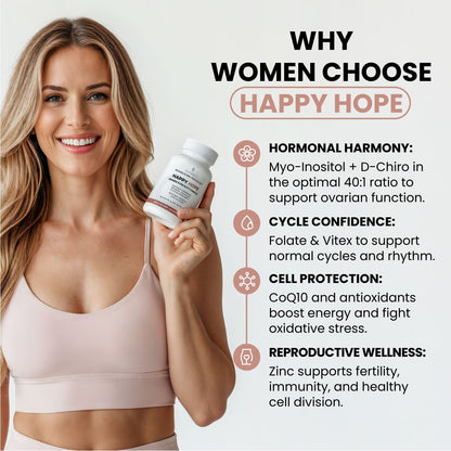 Happy Hope Women – Fertility and Hormonal Balance with Inositol, Vitex and CoQ10