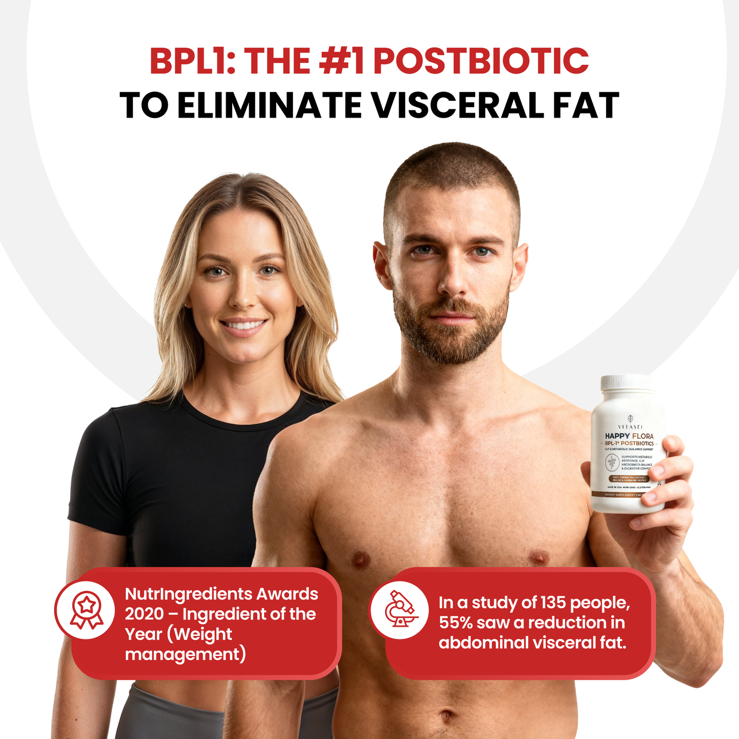 Happy Flora BPL-1 Postbiotics - Gut & Metabolic Balance Support