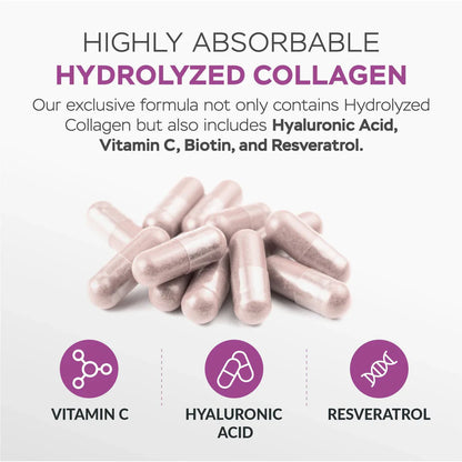 Salmoflex Marine Collagen + Collagen Capsules with hyaluronic acid