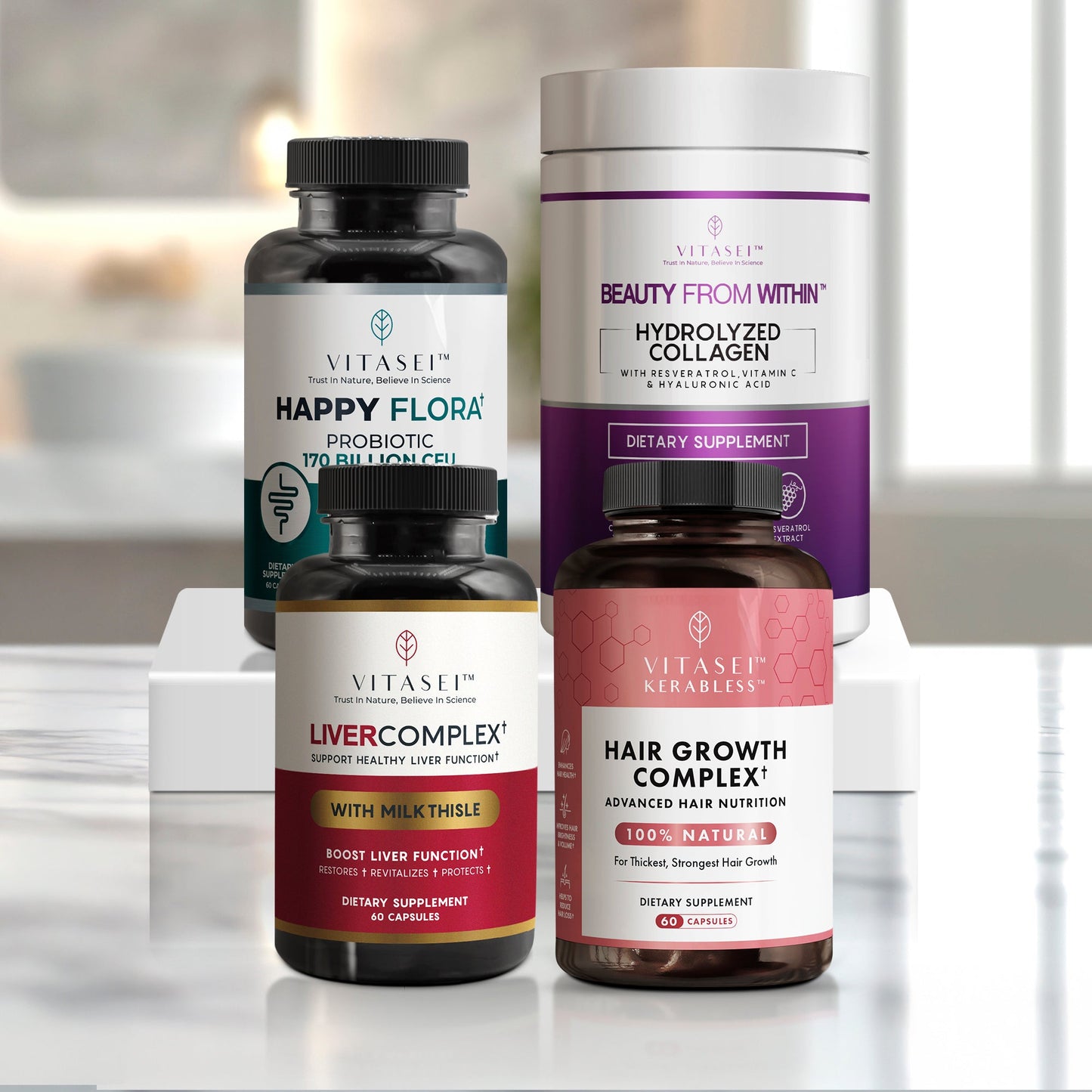 Premium Beauty & Wellness Bundle – 5-in-1 Care for Gut, Liver, Hair & Skin