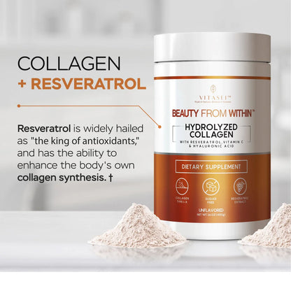 Dúo Colágeno Hidrolizado con Resveratrol y vitamina C - Coco + Sin Sabor