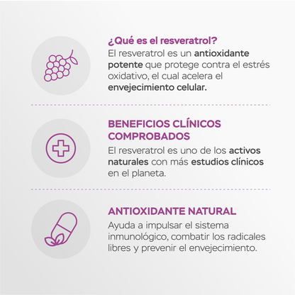 Péptidos de colágeno con resveratrol y ácido hialurónico - sabor a coco