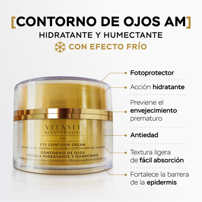 Contorno ojos día efecto frío con células madre y aminoácidos de Seda