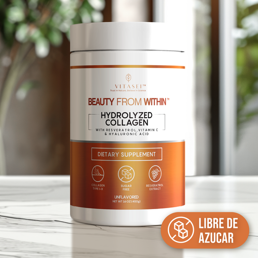 Péptidos de colágeno con resveratrol y ácido hialurónico - Sin Sabor