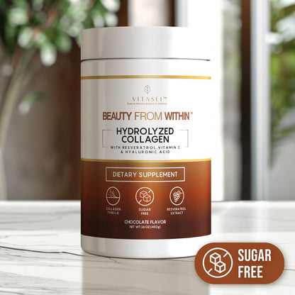 Chocolate Collagen Peptides with Resveratrol and Hyaluronic Acid