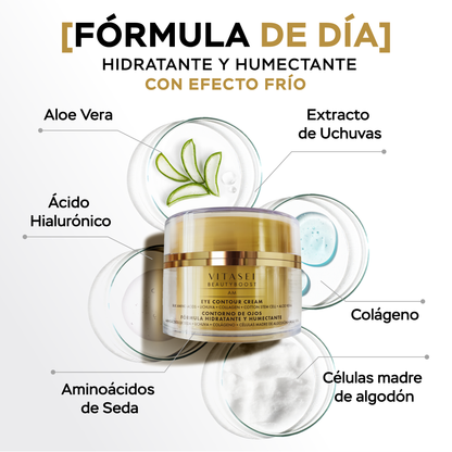 Contorno ojos día efecto frío con células madre y aminoácidos de Seda