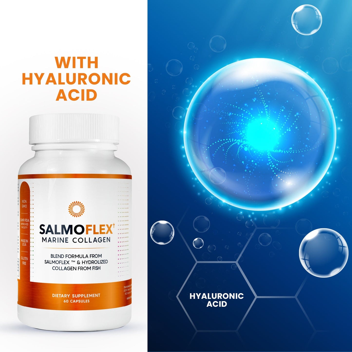 Salmoflex Marine Collagen + Collagen Capsules with hyaluronic acid