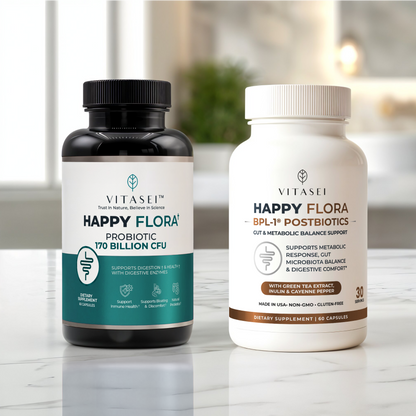 Gut & Metabolic Balance Kit – Happy Flora Probiotics + Happy Flora with BPL1® Posbiotics