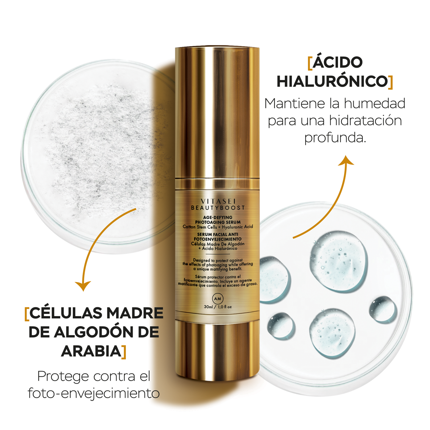 Sueros faciales día y noche + cuello con células madre vegetales