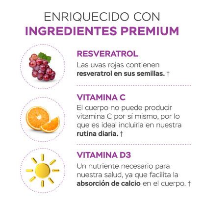 Péptidos de colágeno con resveratrol y ácido hialurónico - cocolada