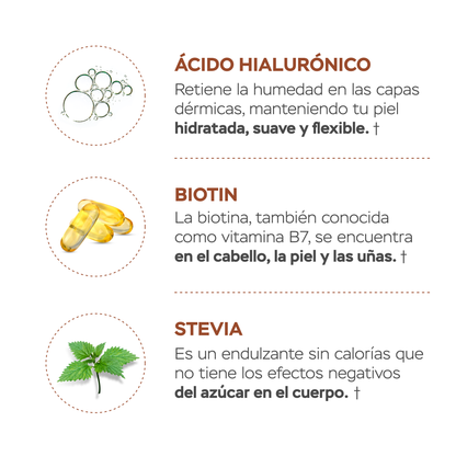 Péptidos de colágeno con resveratrol y ácido hialurónico - chocolate