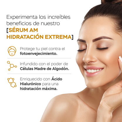 Sueros faciales día y noche + cuello con células madre vegetales