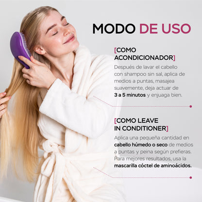 Acondicionador anti caída y crecimiento con cebolla, cúrcuma y aceites exóticos