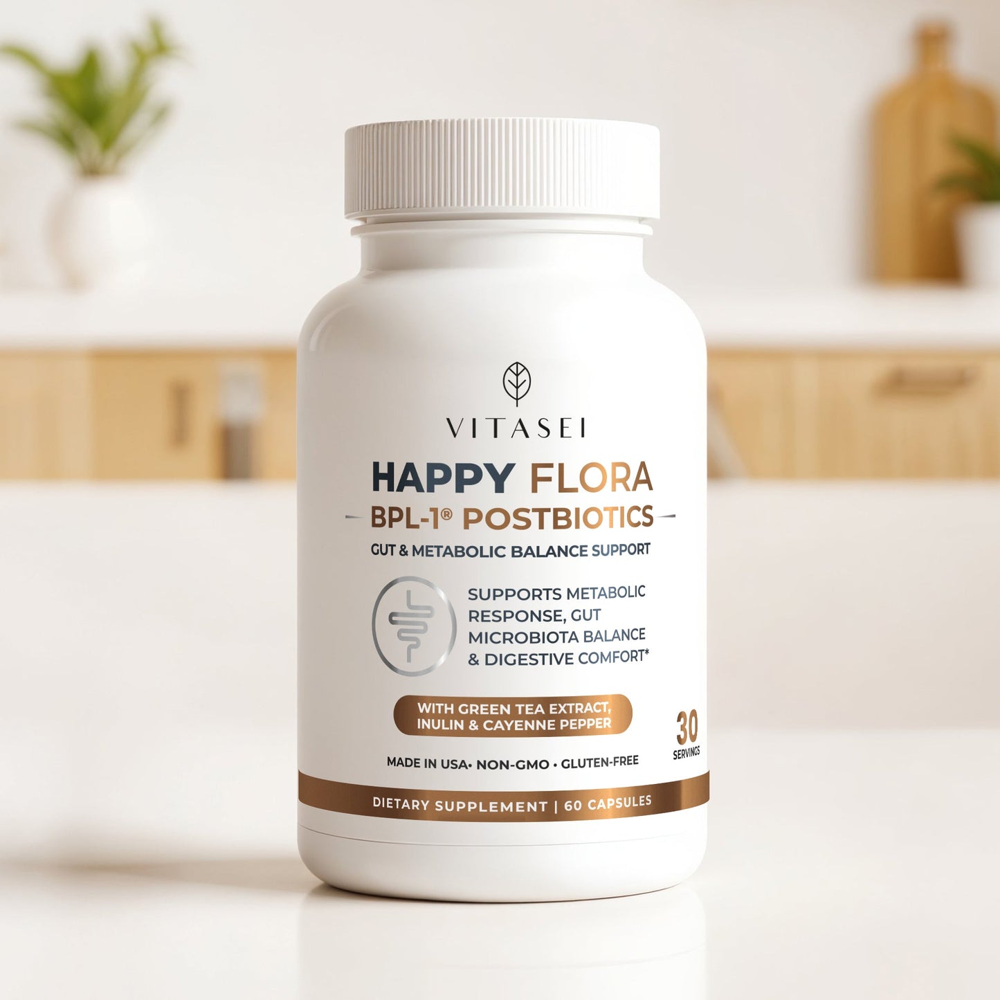 Happy Flora BPL-1 Postbiotics - Gut & Metabolic Balance Support