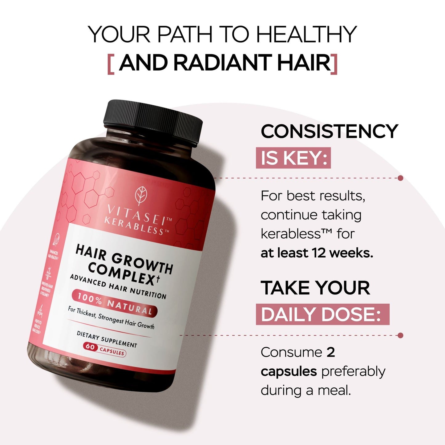 Chocolate Collagen Peptides for Men with BCAA´S and Whey Protein + Kerabless Hair Growth Complex