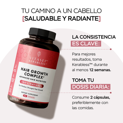 Kerabless Hair Growth Complex - crecimiento capilar y anti caída