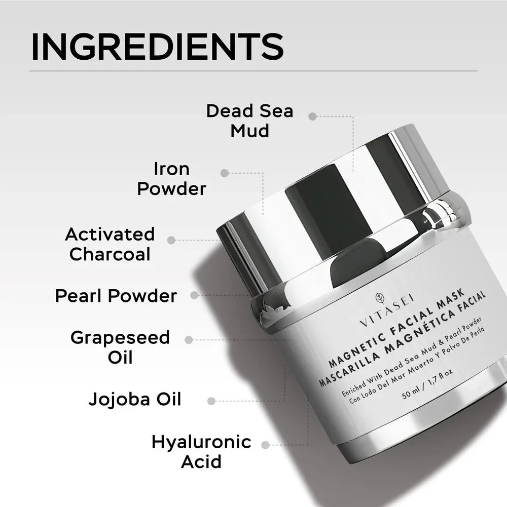 Day and night serums with apple stem cells +  Eyemask patch with caviar and collagen crystals + Magnetic mask with dead sea mud