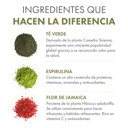 Teatox – Detox en polvo con Té Verde, Espirulina y Alcachofa
