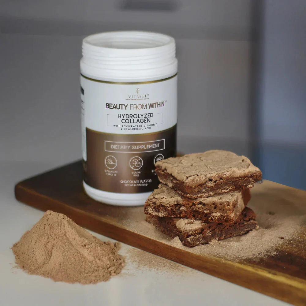 Chocolate Collagen Peptides with Resveratrol and Hyaluronic Acid