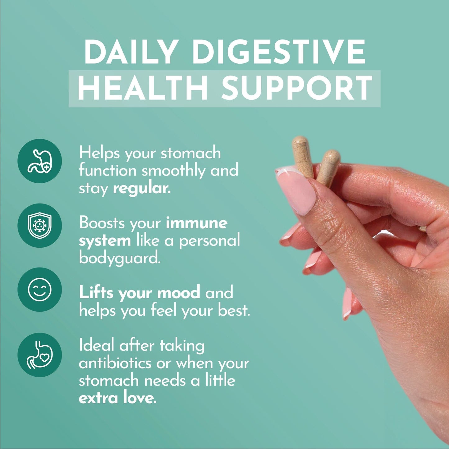 Happy Flora — Probiotic Supplement with 170 billion CFU for a Healthy Gut