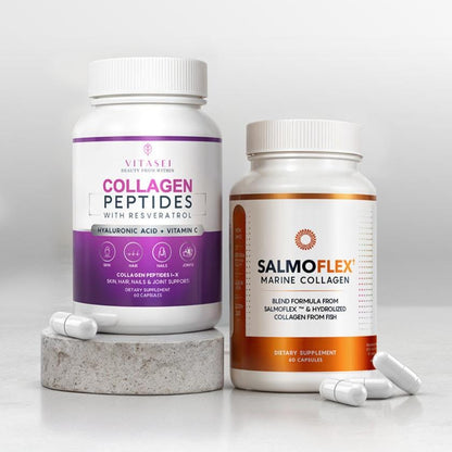 Salmoflex Marine Collagen + Collagen Capsules with hyaluronic acid