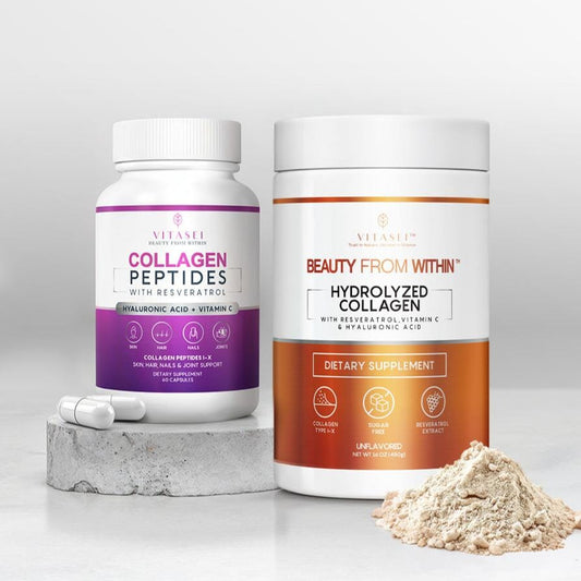Kit de Colágeno Hidrolizado con Resveratrol sin sabor + Cápsulas de Péptidos