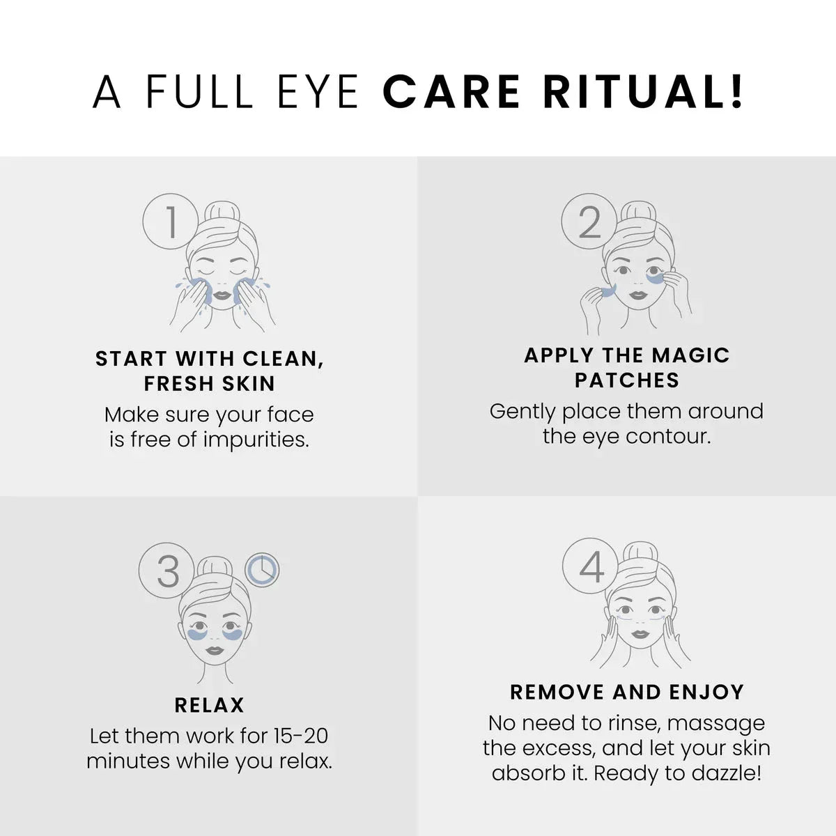 Day and night serums with apple stem cells +  Eyemask patch with caviar and collagen crystals + Magnetic mask with dead sea mud