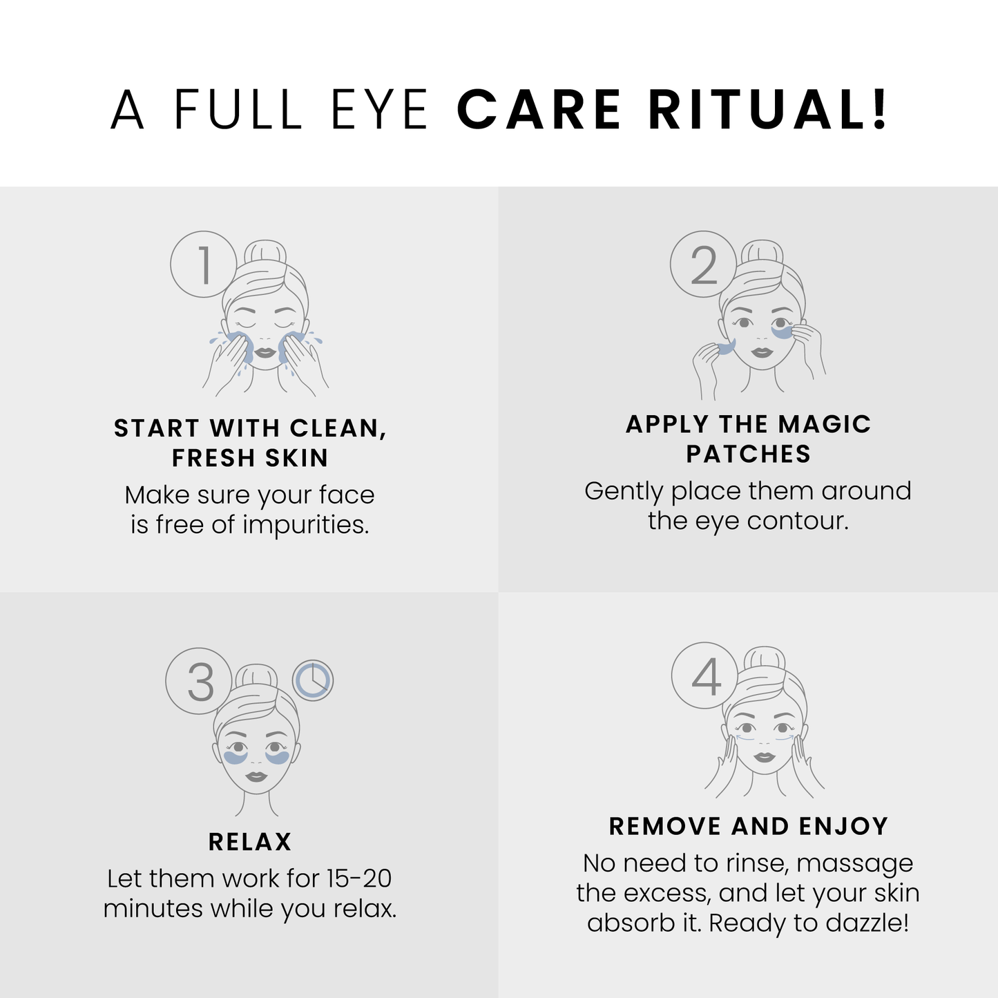 New black gold firming eyemask patch with caviar and collagen crystals