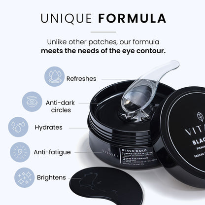 New black gold firming eyemask patch with caviar and collagen crystals