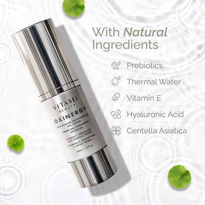 Oxinergy Oxygenating Charcoal Mask + Cream with Prebiotics + Neck And Decollette Stem Cells Serum