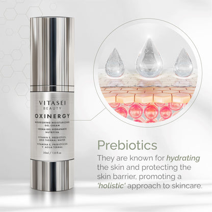 Oxinergy Oxygenating Charcoal Mask + Cream with Prebiotics + Neck And Decollette Stem Cells Serum