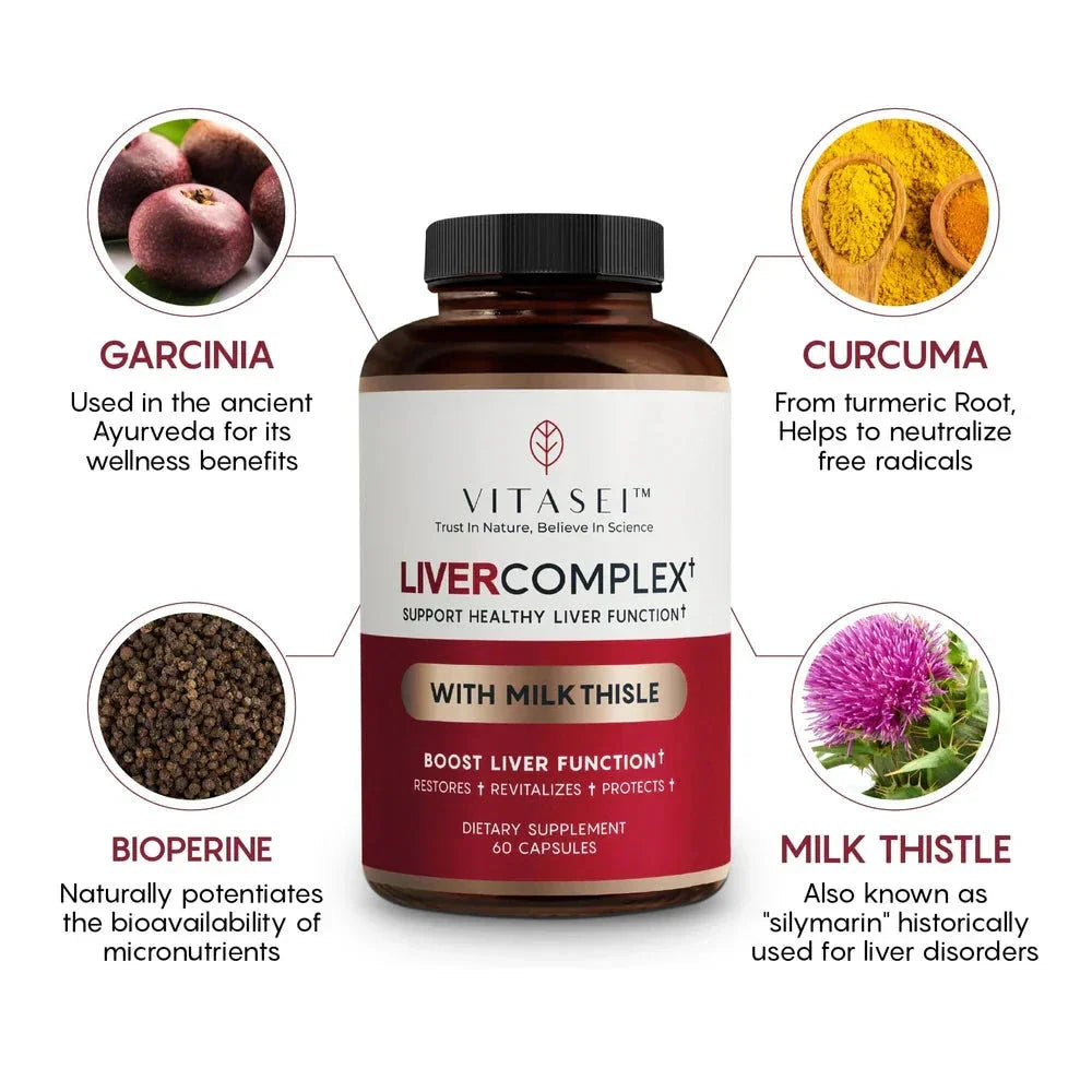Complete Vitality Bundle – Happy Flora Probiotic + Livercomplex + Hair Growth Complex