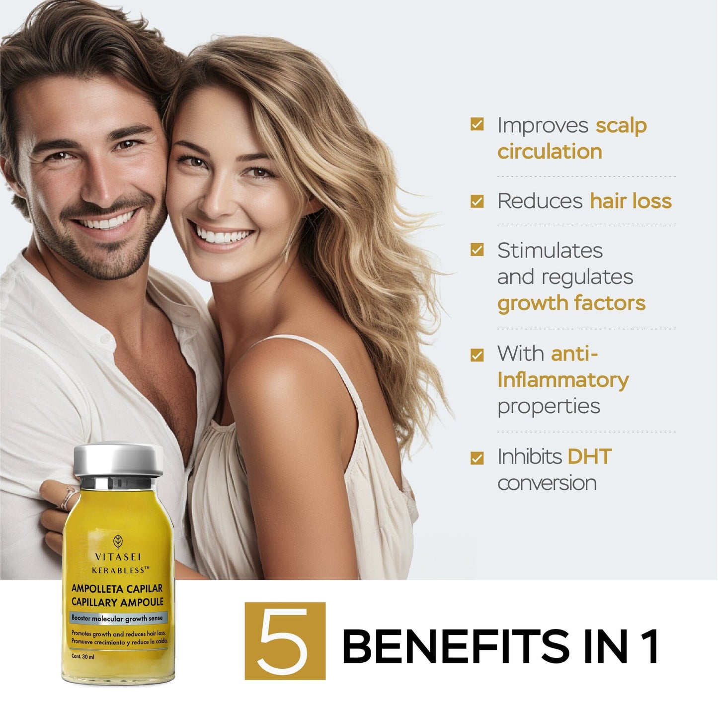 Hair Booster with Capilia Longa Stem Cells + Capillary Ampoule + Kerabless Hair Growth Complex