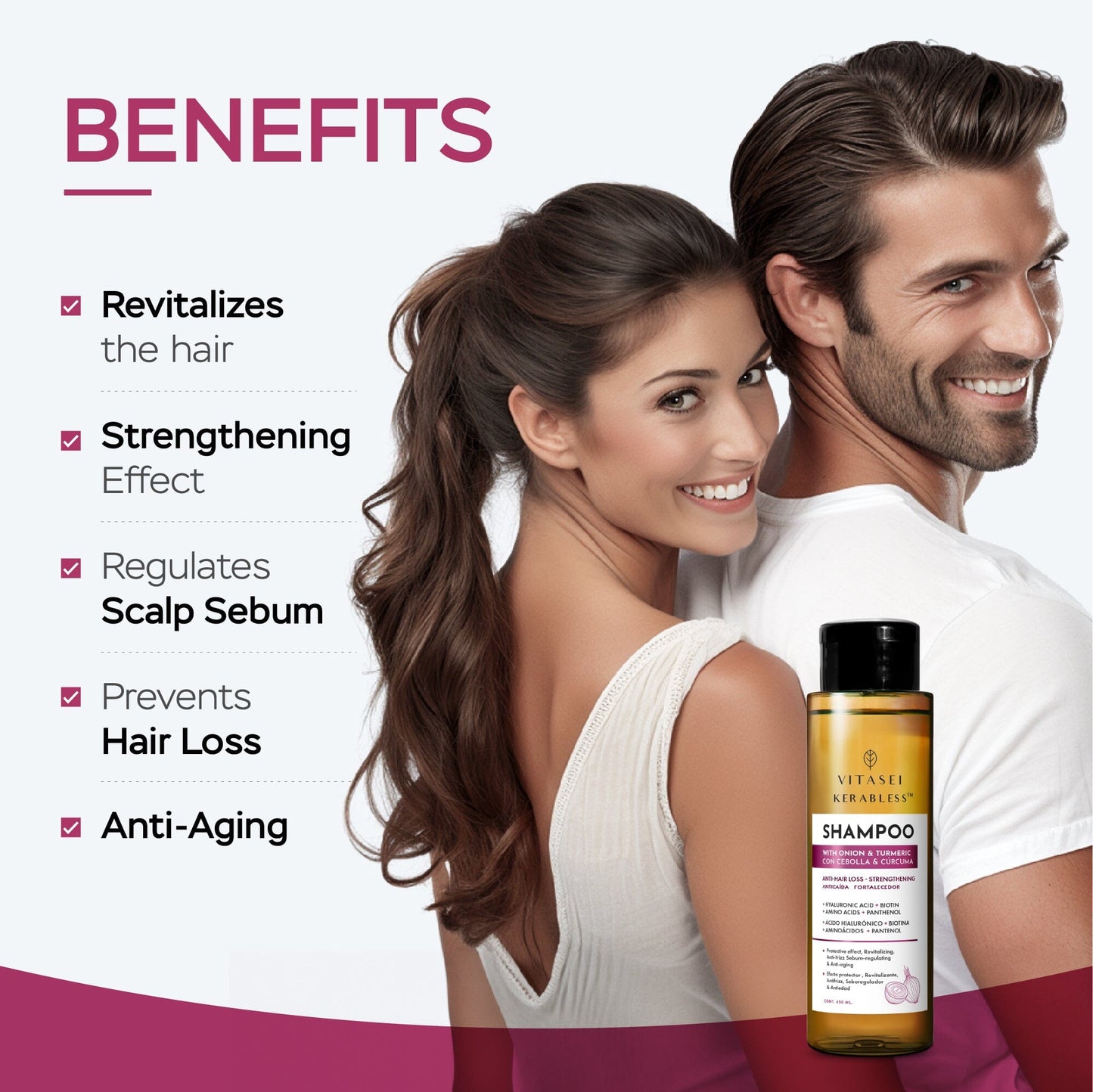 Hair Booster with Turmeric and olives Stem Cells + Shampoo Anti Hair Loss with Onion