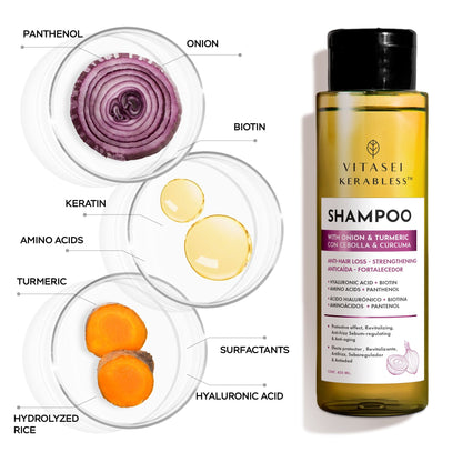 Hair Booster with Turmeric and olives Stem Cells + Shampoo Anti Hair Loss with Onion