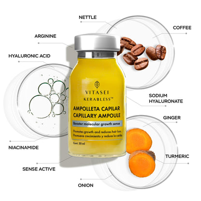 Hair Booster with Capilia Longa Stem Cells + Capillary Ampoule + Kerabless Hair Growth Complex