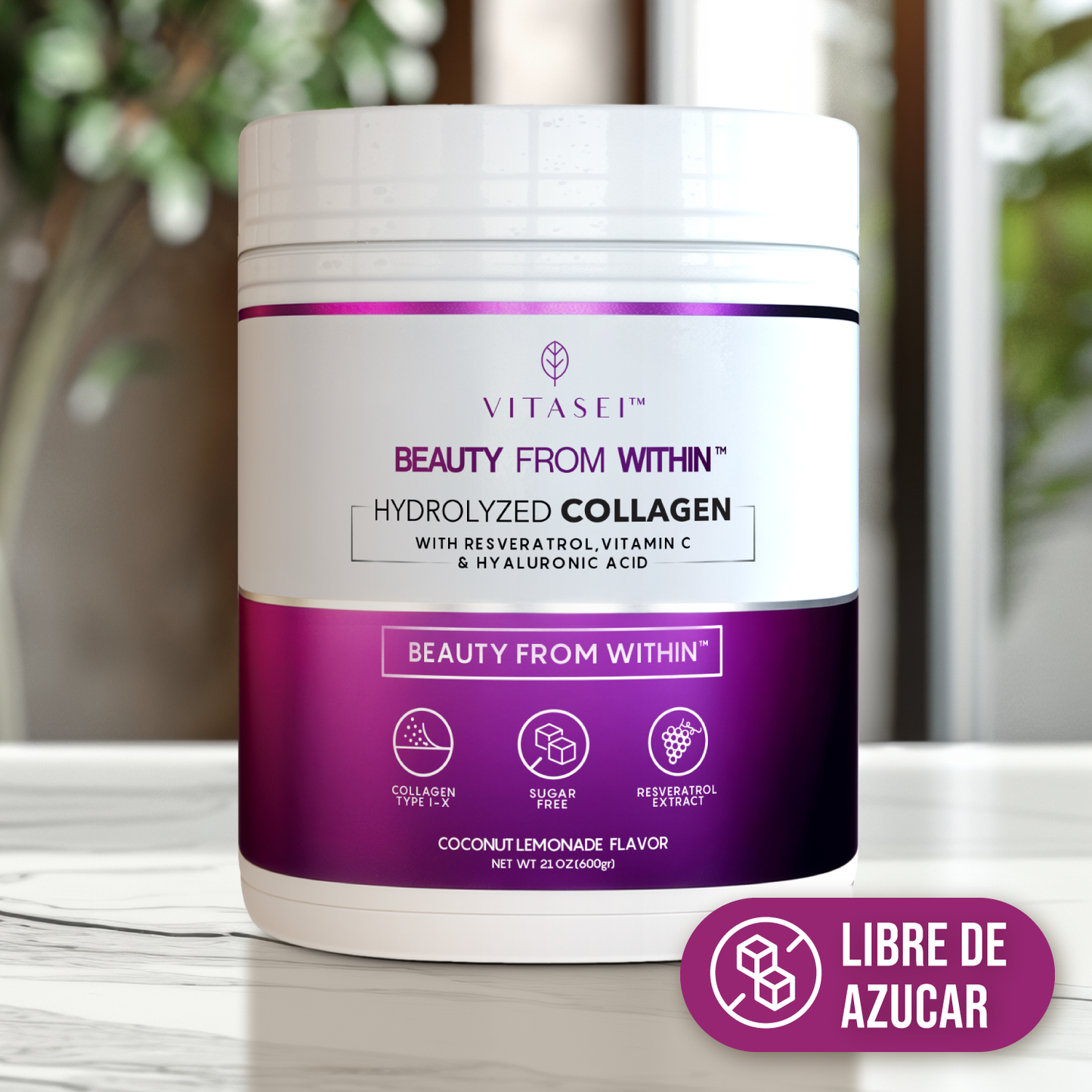 Péptidos de colágeno con resveratrol y ácido hialurónico - cocolada