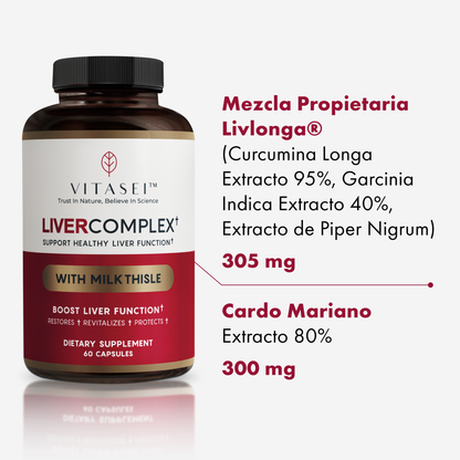 LiverComplex con cardo mariano para la protección y limpieza del hígado