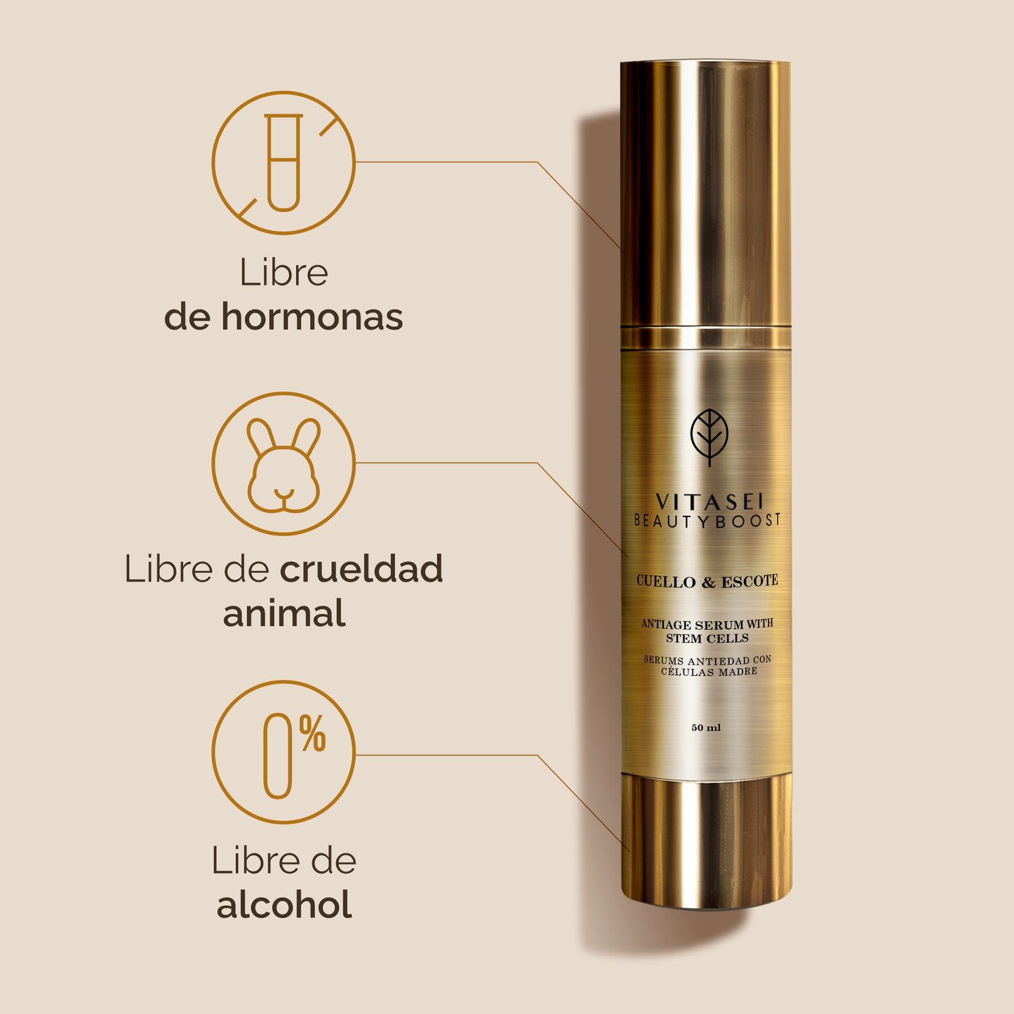 Serum Anti Envejecimiento con Células Madre Para Cuello y Escote